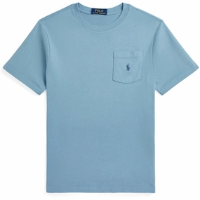 Polo Ralph Lauren Cassidy Blue T-Shirt Sweat Absorbent Flexible Cuff Design