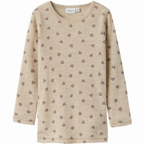 Microfiber Material Seasonal Wardrobe Name It Pure Cashmere Wang Wool Rib Blouse AOP