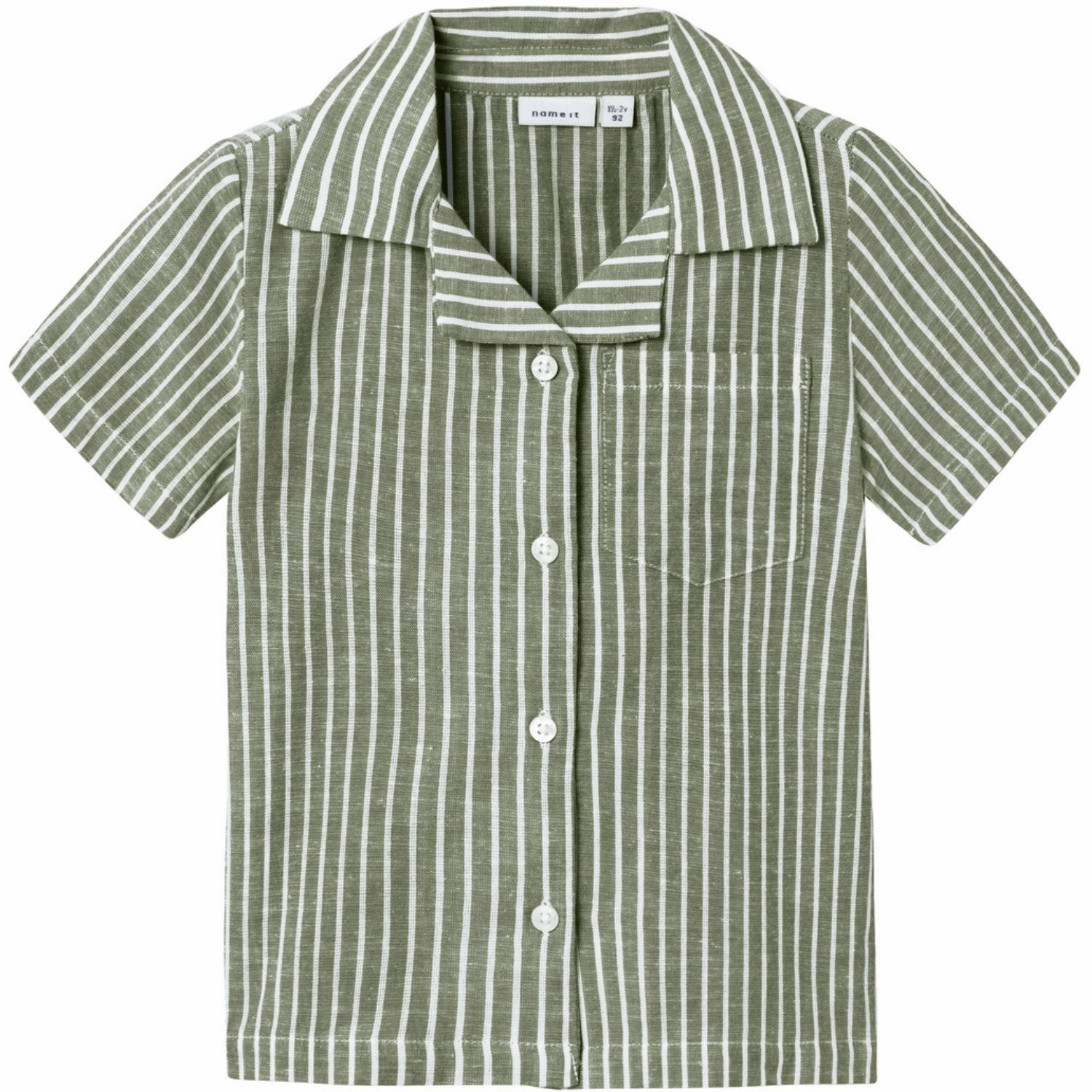 Errand Ready Checkered Print Name It Oil Green Hilom Shirt