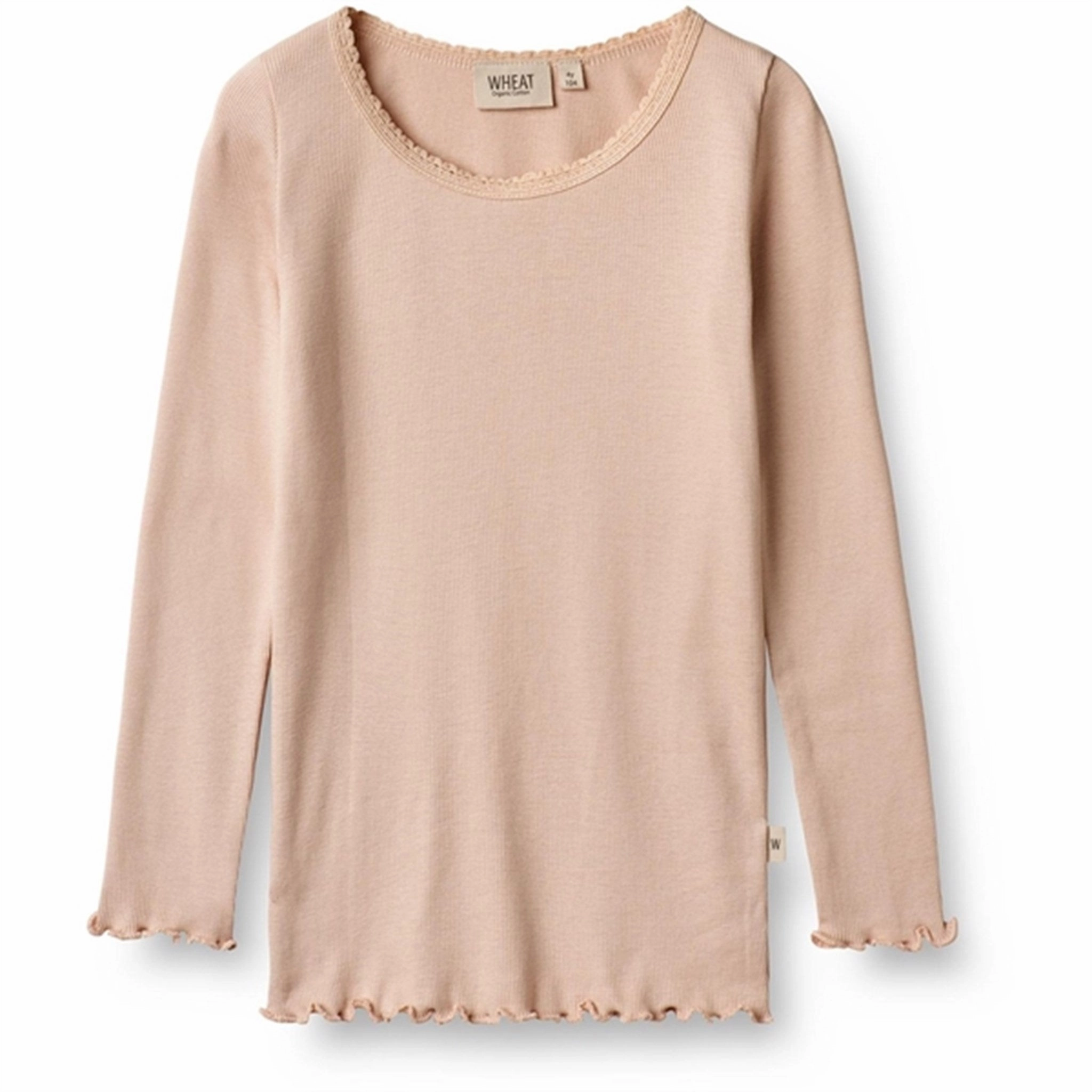 Wheat Rose Dust Rib Blouse Reese Anti Cling Fabric Year-Round Wear