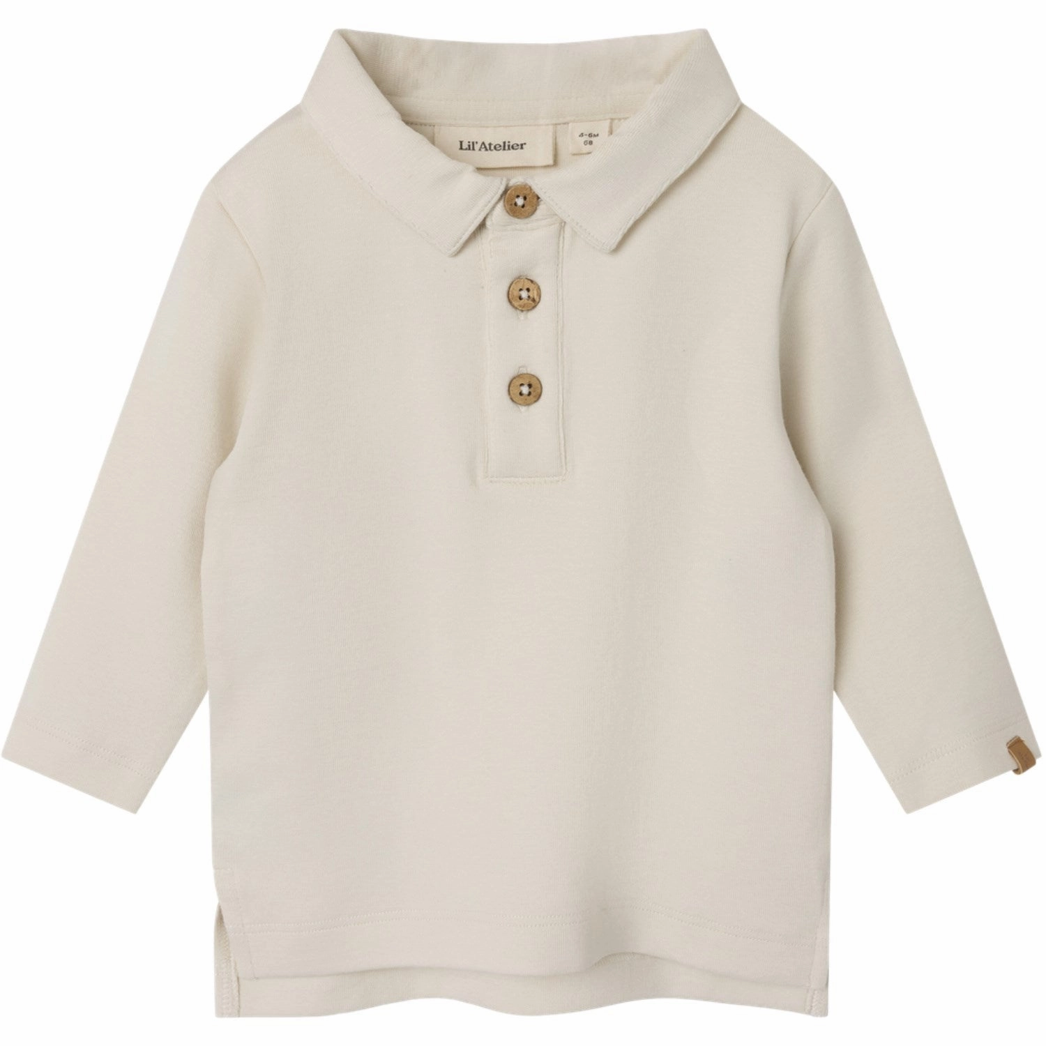 Lil'Atelier Turtledove Fundo Slim Blouse Breathable Knitwear Curved Hemline