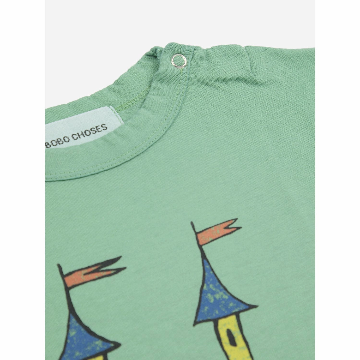 Bobo Choses Green Faraway Castle Shirt Matte Look