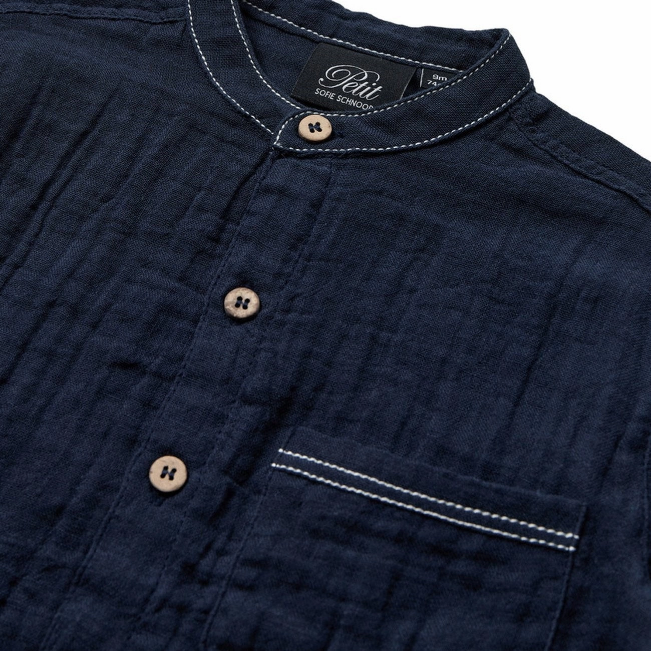 Sofie Schnoor Dark Blue Shirt Sleek Silhouette Urban Wear