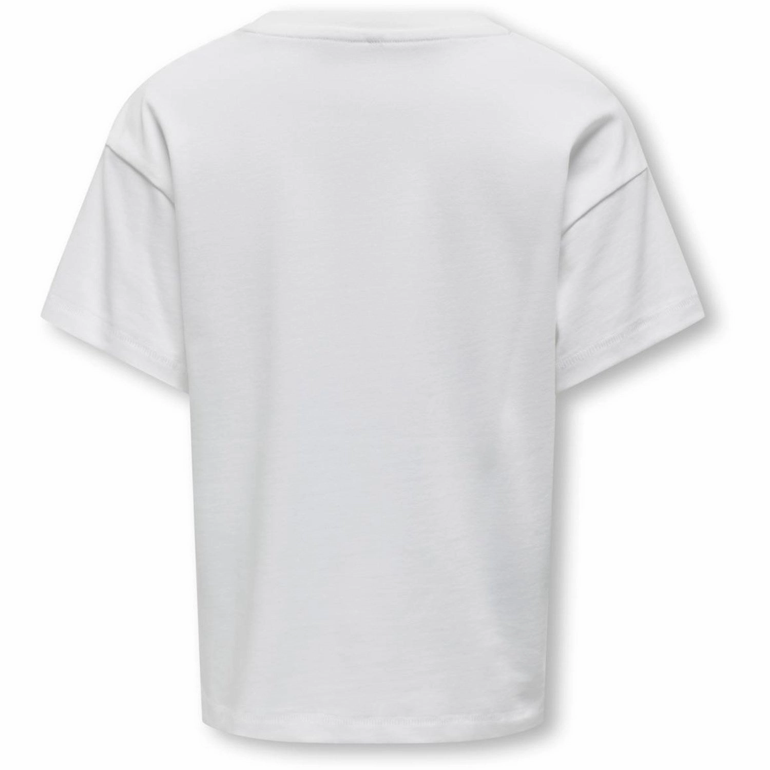 Durable Knit Structure Soft and Flexible kids ONLY Bright White Cilla Boxy T-Shirt