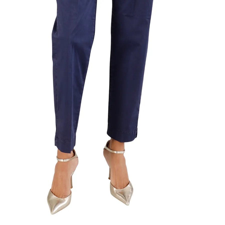 Cool Weather Caf??Noir pantalone a sigaretta da donna in tinto capo C7JP0225 B020 blu