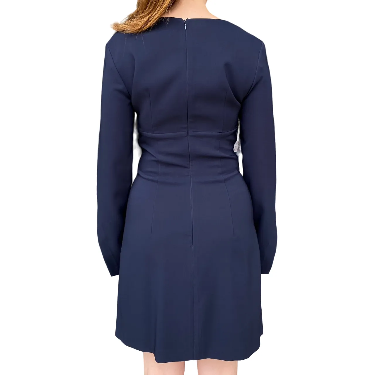 Relish Abito corto a manica lunga con spacchi pi?? placchetta senza collo con apertura Ubalda RDA2409006044 blu scuro Fashionable Comfort Fitted Style