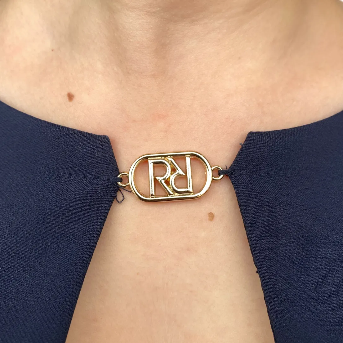 Smart Detail Comfortable Layer Relish Abito corto a manica lunga con spacchi pi?? placchetta senza collo con apertura Ubalda RDA2409006044 blu scuro