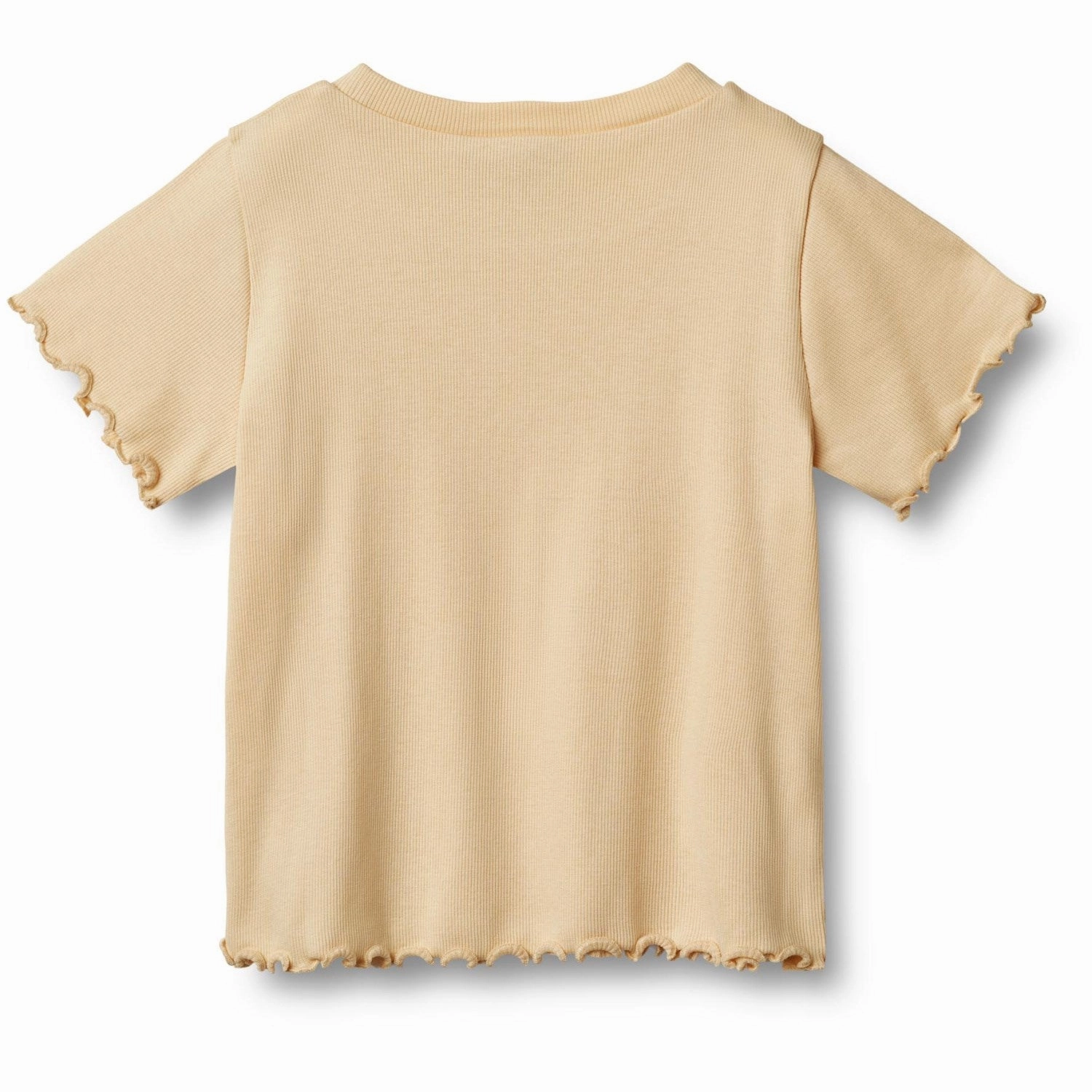 Wheat Macadamia Rib T-Shirt S/S Irene Low Impact Manufacturing Timeless Comfort
