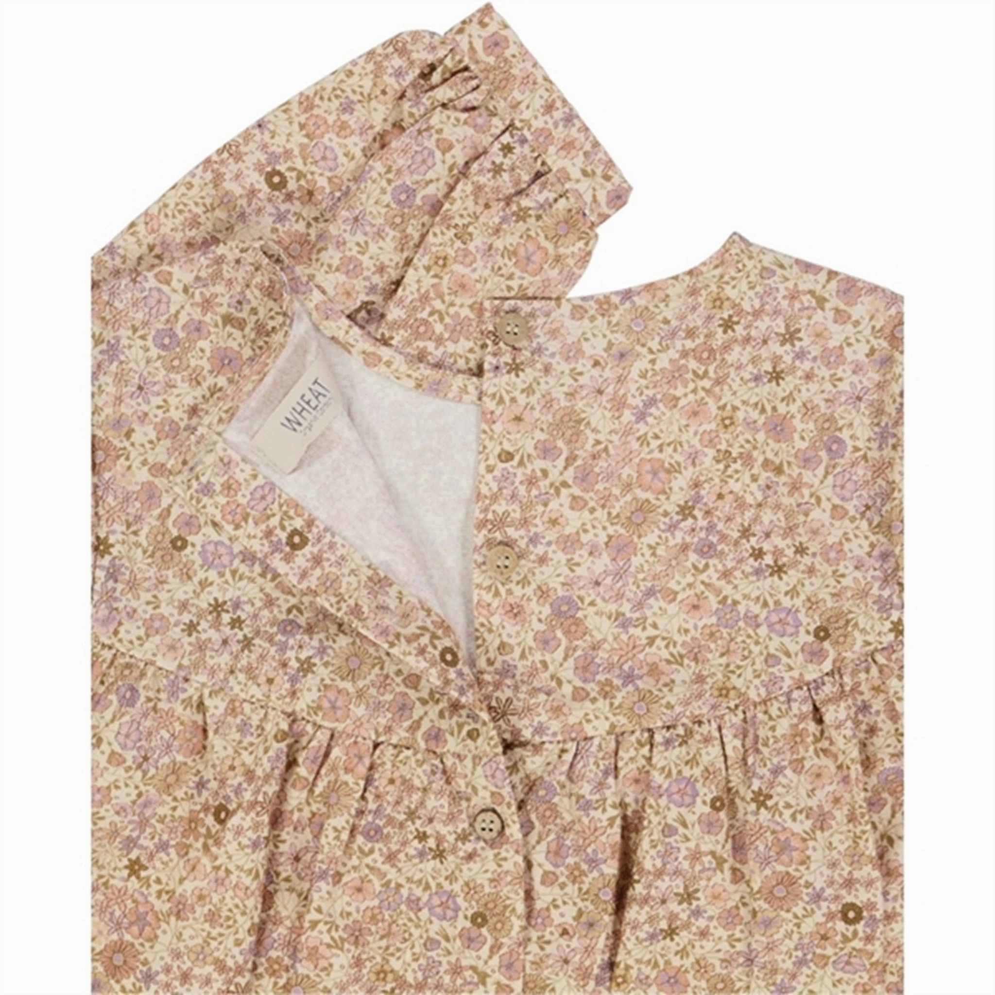 Light Bow Wheat Clam Flowers Fenja Dress