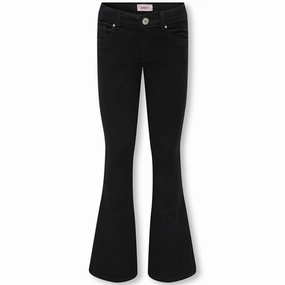 Kids ONLY Black Denim Royal Life Regular Flared Jeans Noos Style Focus