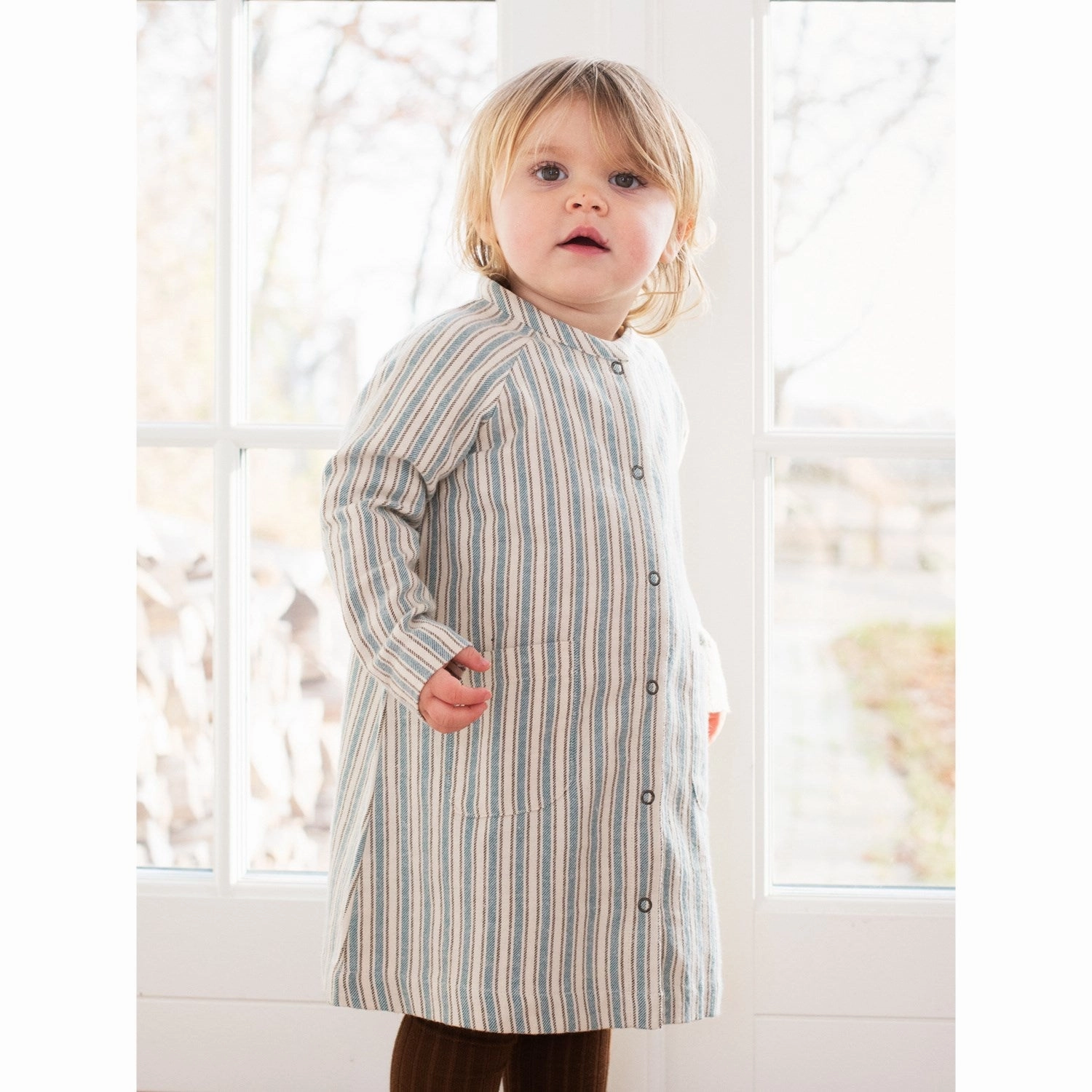 Serendipity Arctic Stripe Brushed Dress Day Magic Stylish Cut