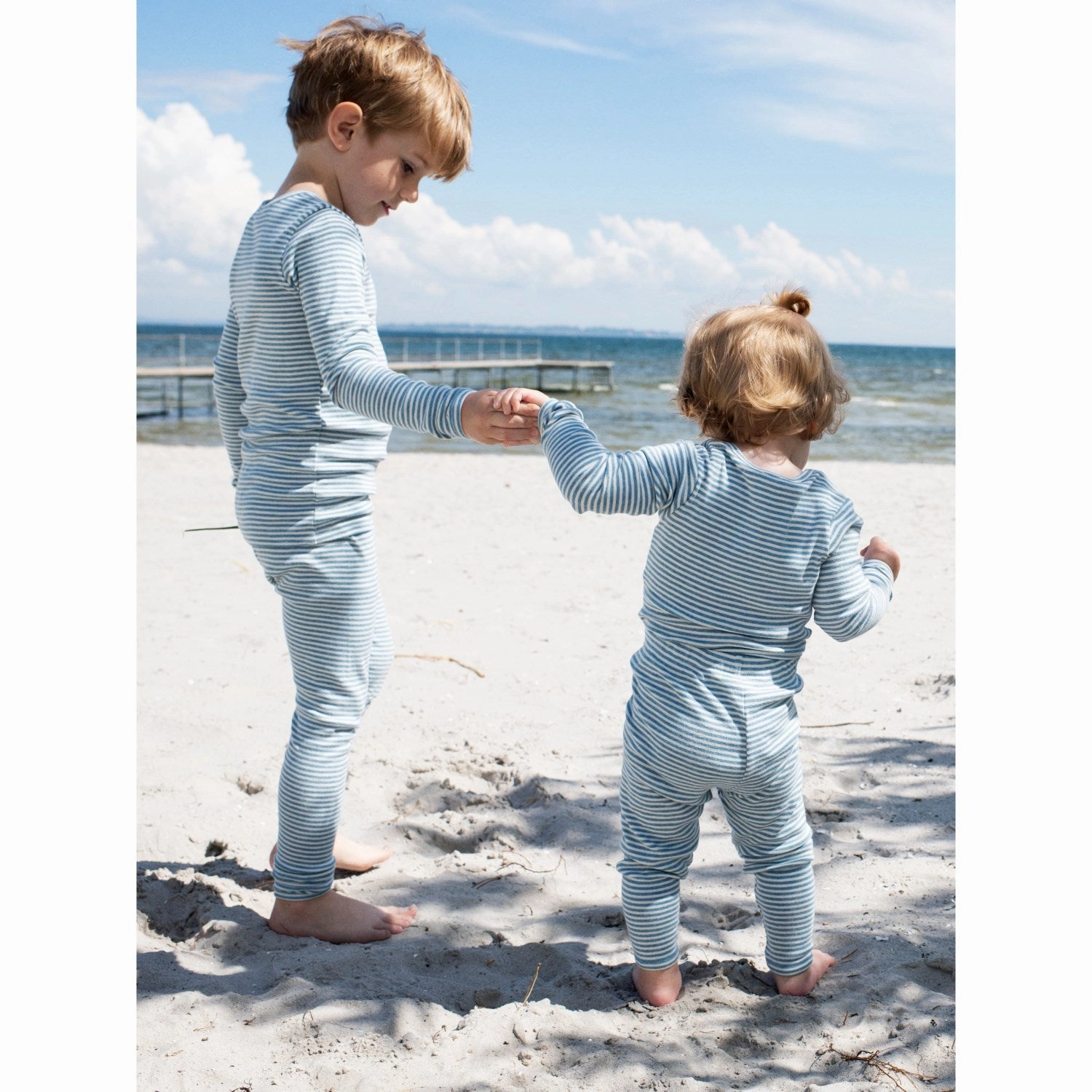 Polished Style Serendipity Azur/Ecru Slim Blouse Stripe