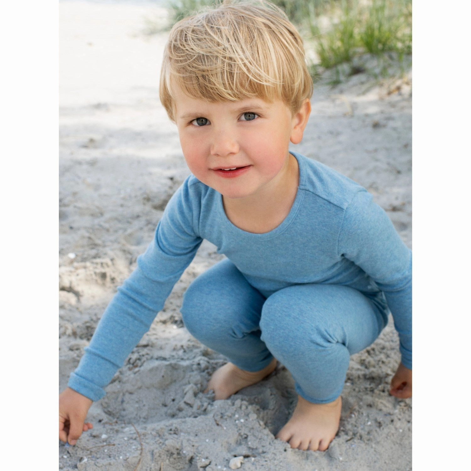 Serendipity Azur Slim Blouse wrinkle free Organic Cotton