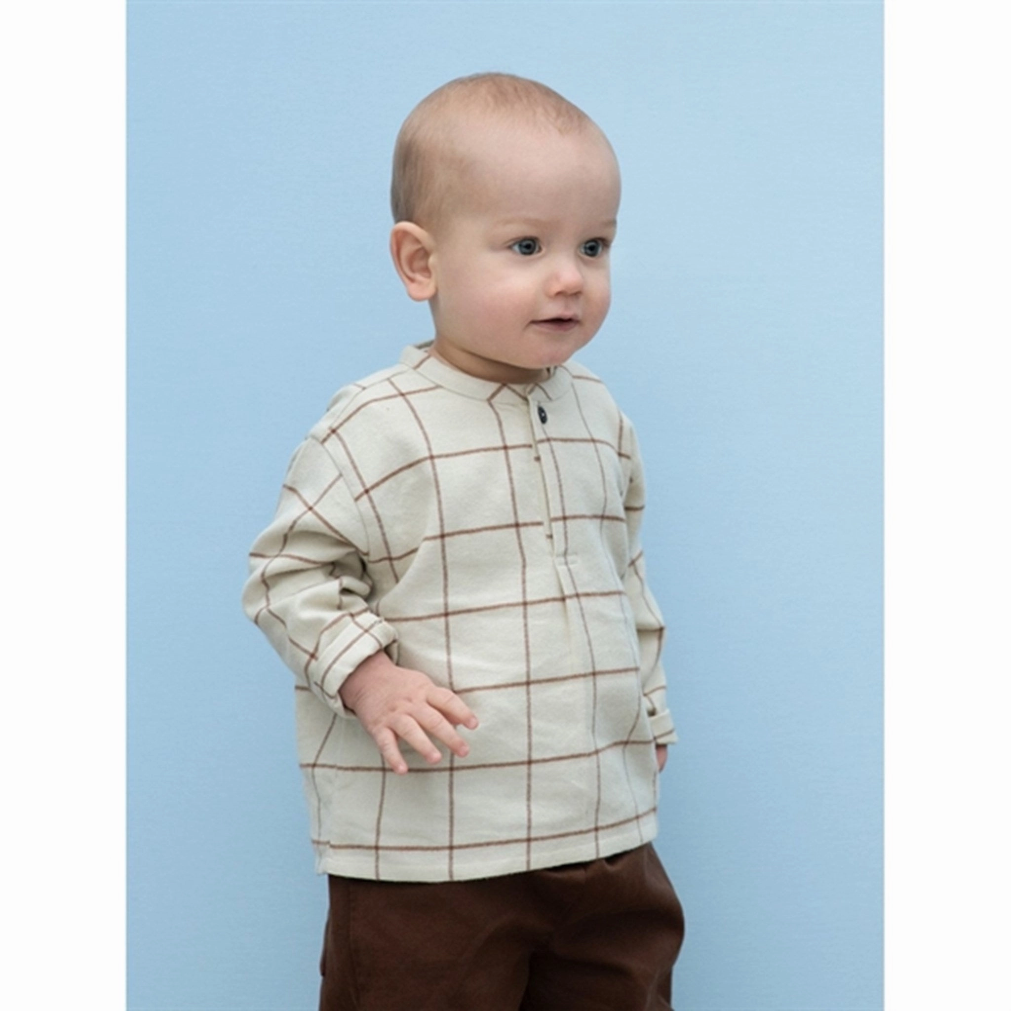 Adjustable Hem Odor Resistant Serendipity Chocolatechecks Baby Brushed Shirt