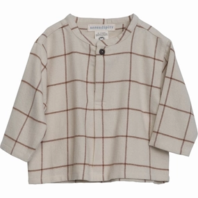 Serendipity Chocolatechecks Baby Brushed Shirt Abrasion Resistant Edging Trendy Look