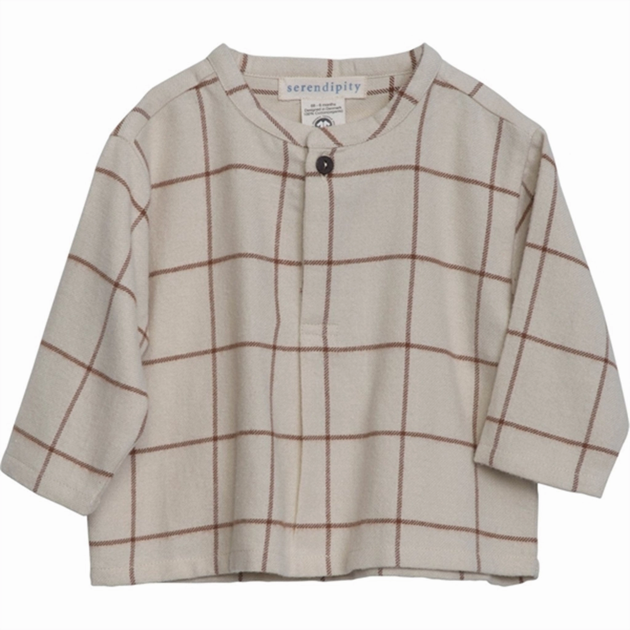 Serendipity Chocolatechecks Baby Brushed Shirt Abrasion Resistant Edging Trendy Look