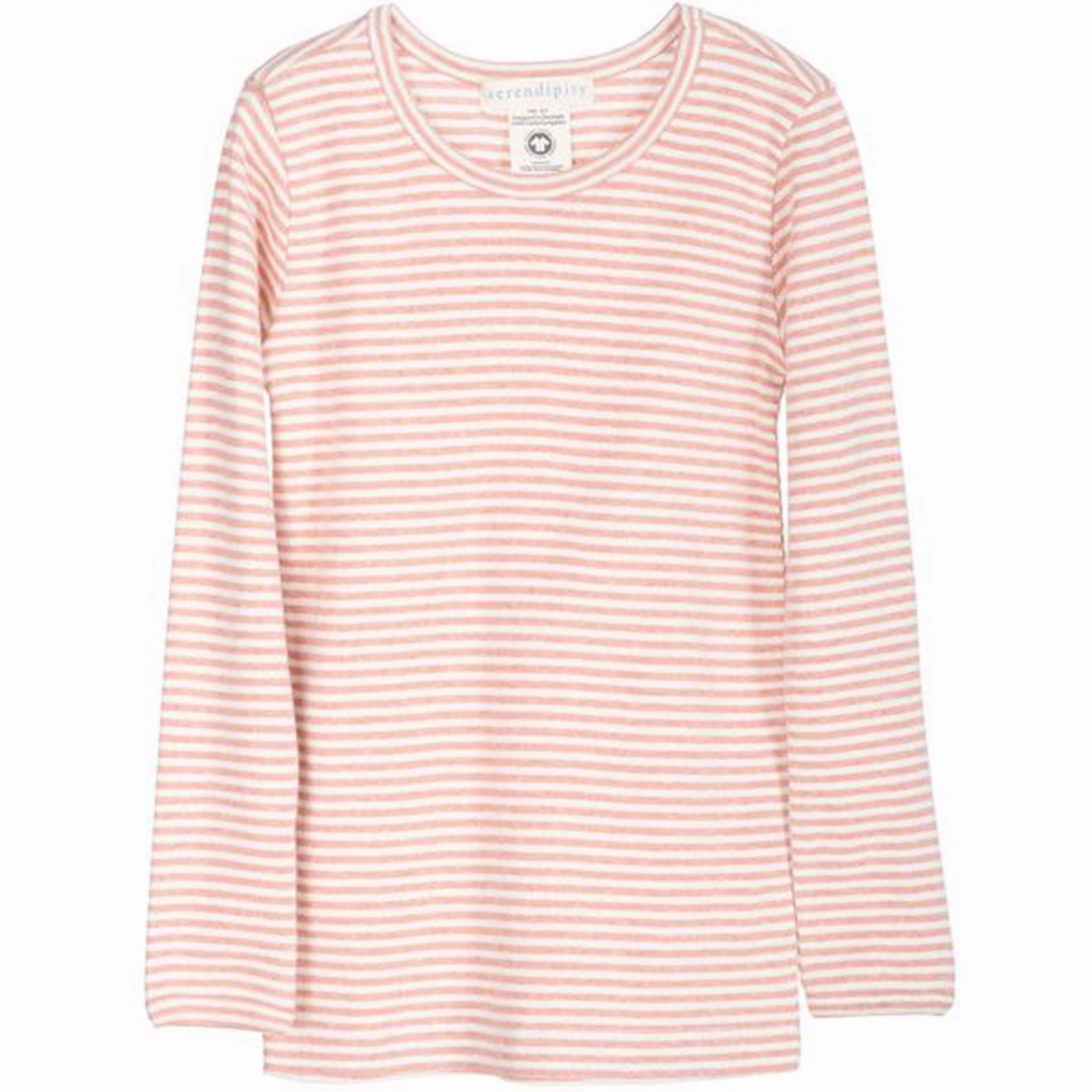 Serendipity Clay/Offwhite Slim Stripe Blouse Geometric Pattern Weekend Outing