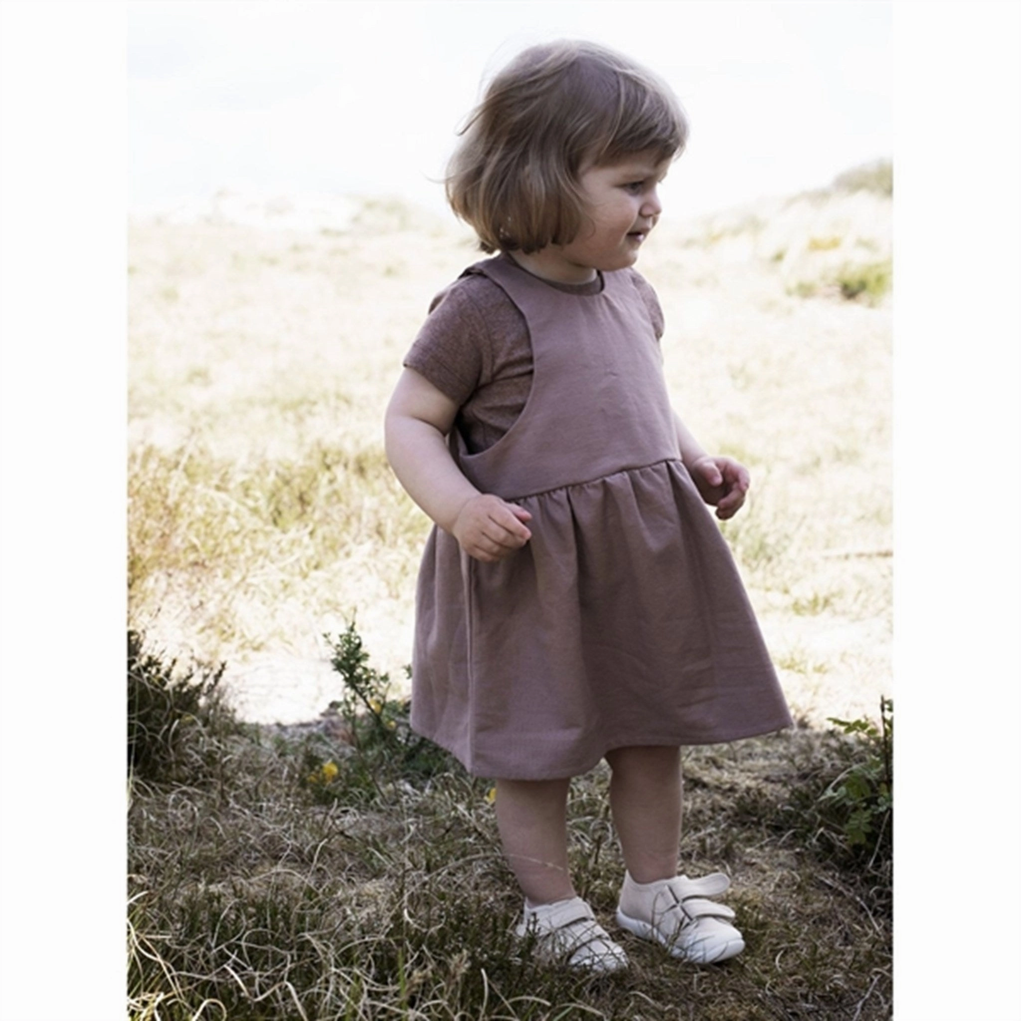 Elegant knee-length dress Sheer Layer Serendipity Redwood Baby Spencer Dress