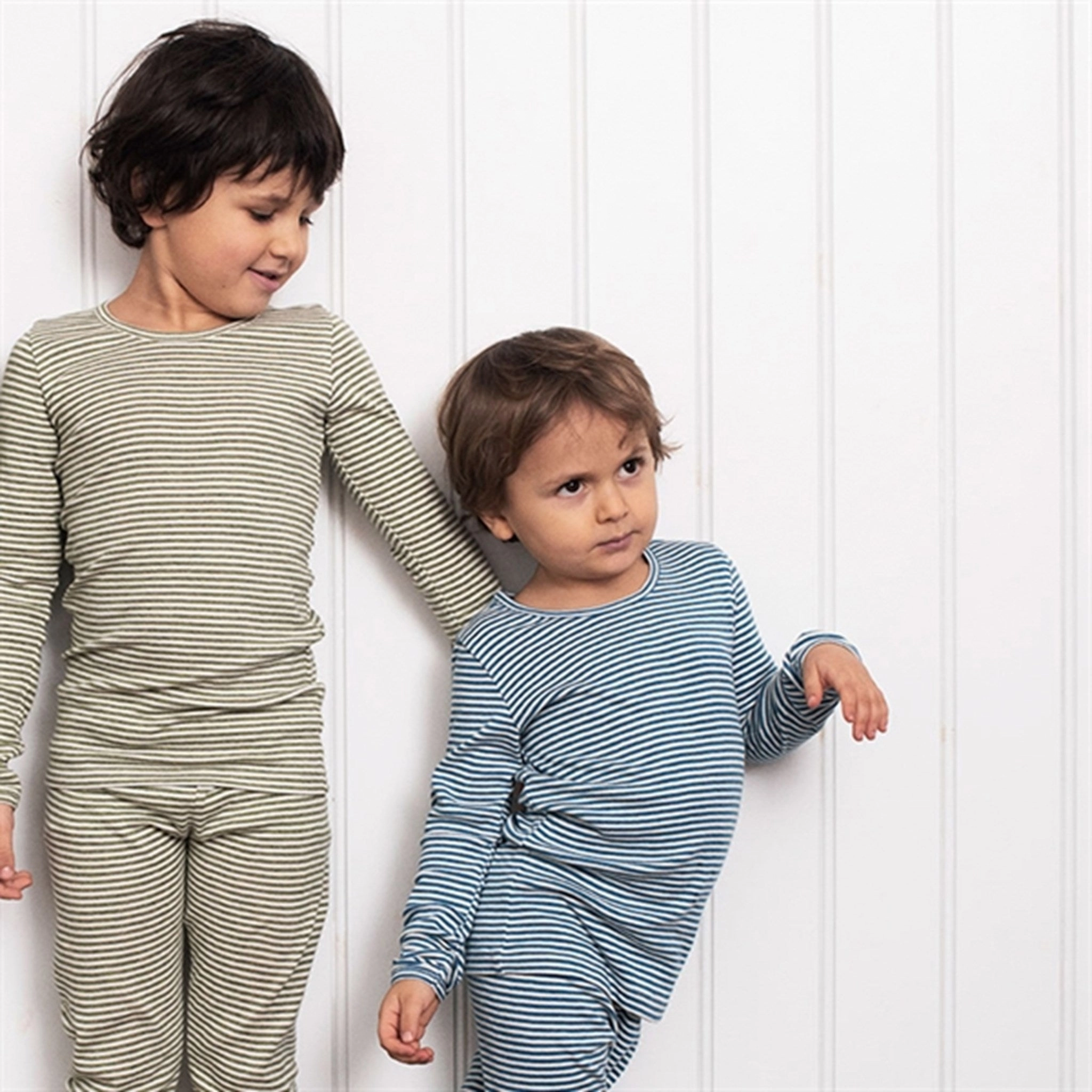 formal dinner Serendipity Sky/Offwhite Slim Stripe Blouse