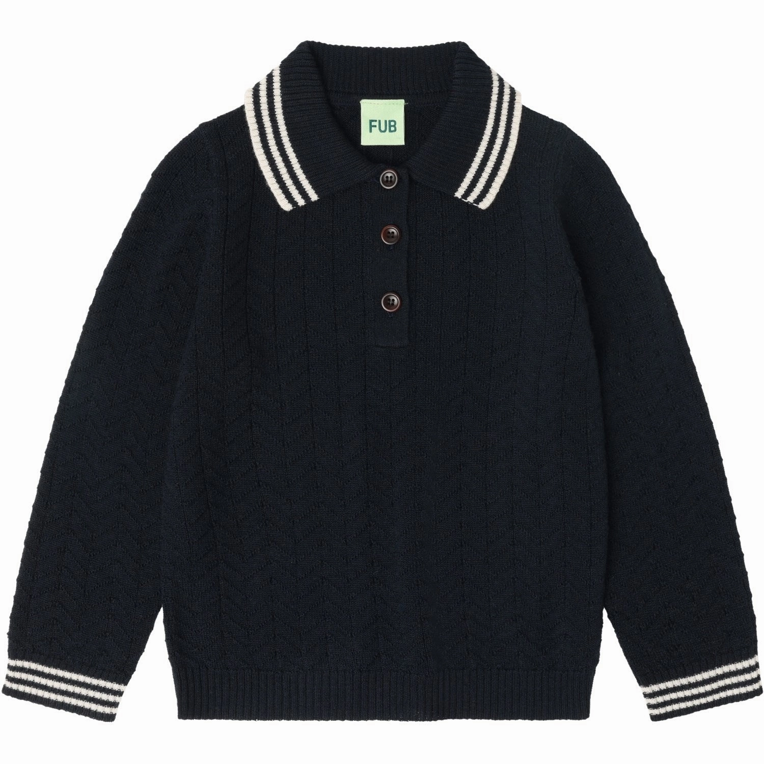 Sporty Elegance FUB Dark Navy ZigZag Polo