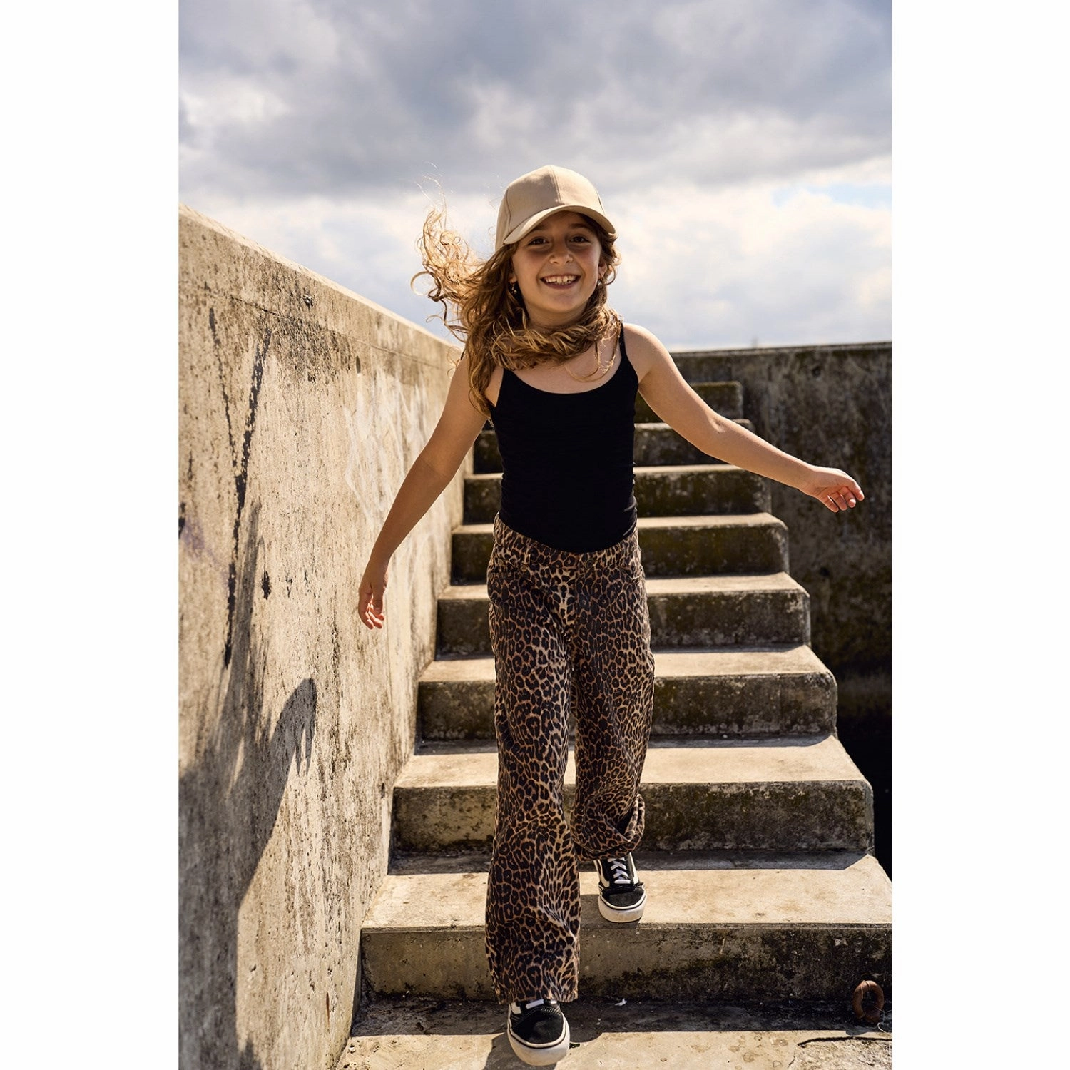 Timeless Match Casual Style The New Feather Gray AOP Lolo Wide Jeans