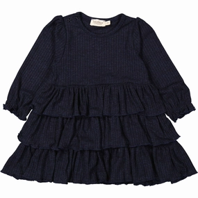 MarMar Glitter Rib Dark Night Glitter Damina Dress Color Glow