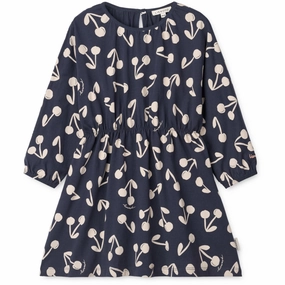 LIEWOOD Cherry Blossom / Classic Navy Sadia Printed Dress Statement Look Relaxed-fit gown