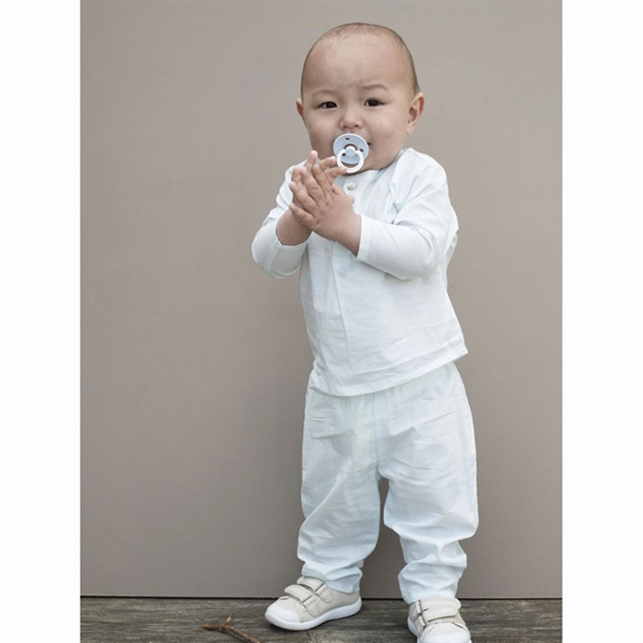 Serendipity Misty Blue Baby Loose Shirt Pocket Detailing