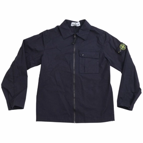 Stone Island Navy Blue Shirt Sustainable fashion Stretchy Cloth