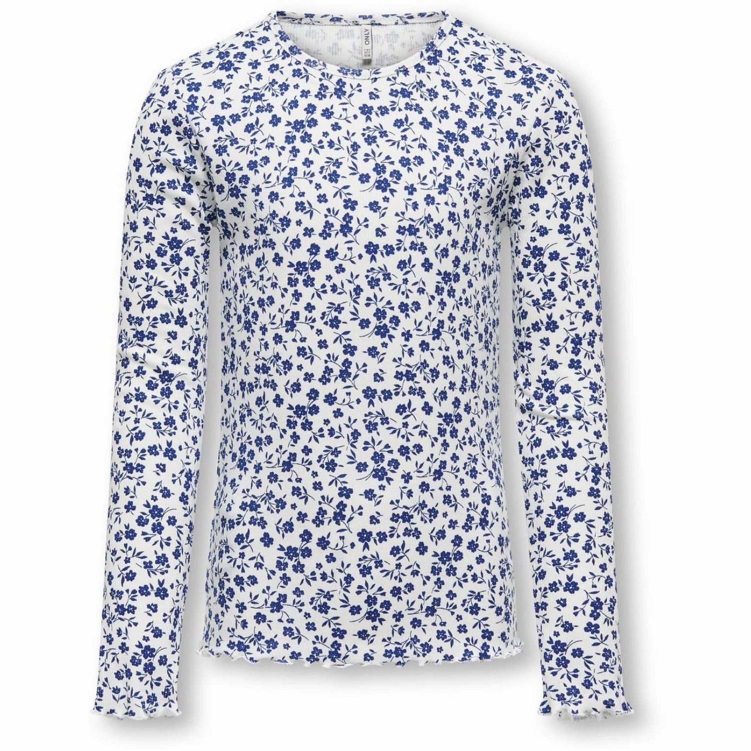 kids ONLY Cloud Dancer Ditsy Evig Rib Blouse Wrinkle-Resistant