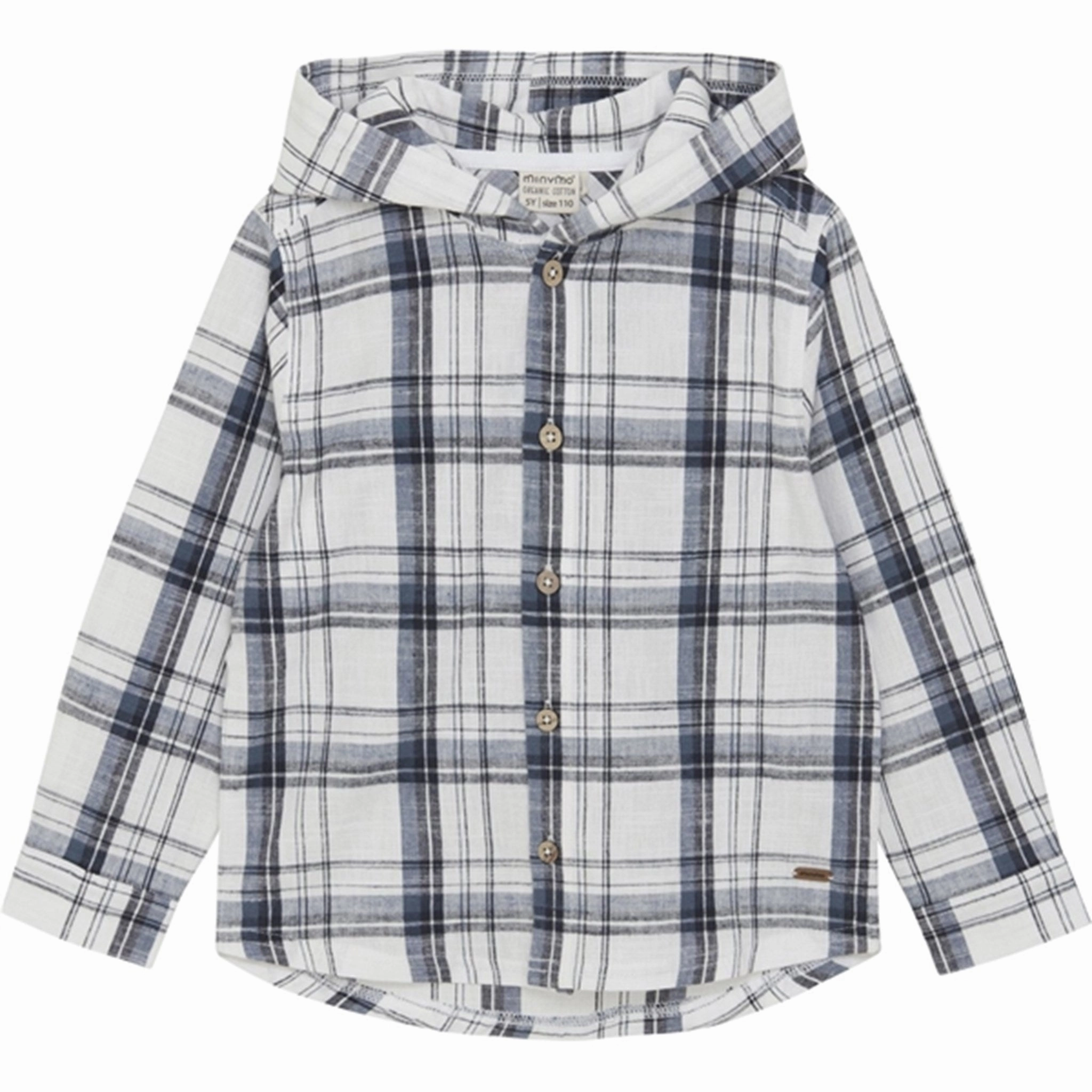 Minymo China Blue Skjorte Check Handcrafted Detail