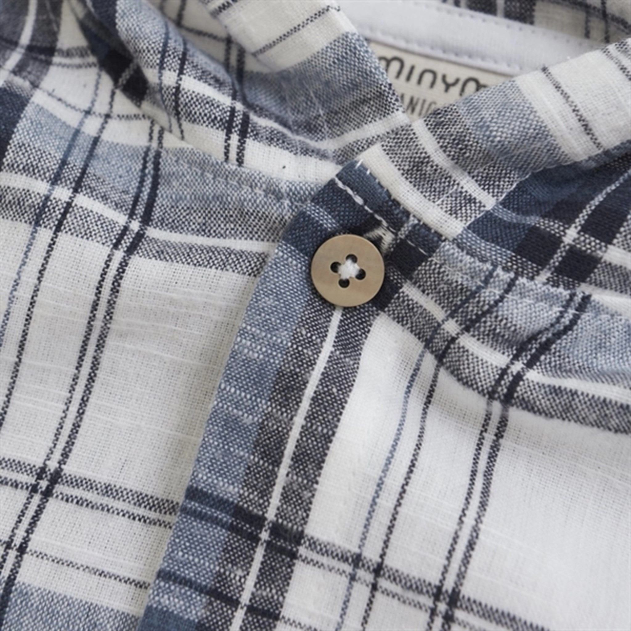 natural fiber Smart Appearance Minymo China Blue Skjorte Check