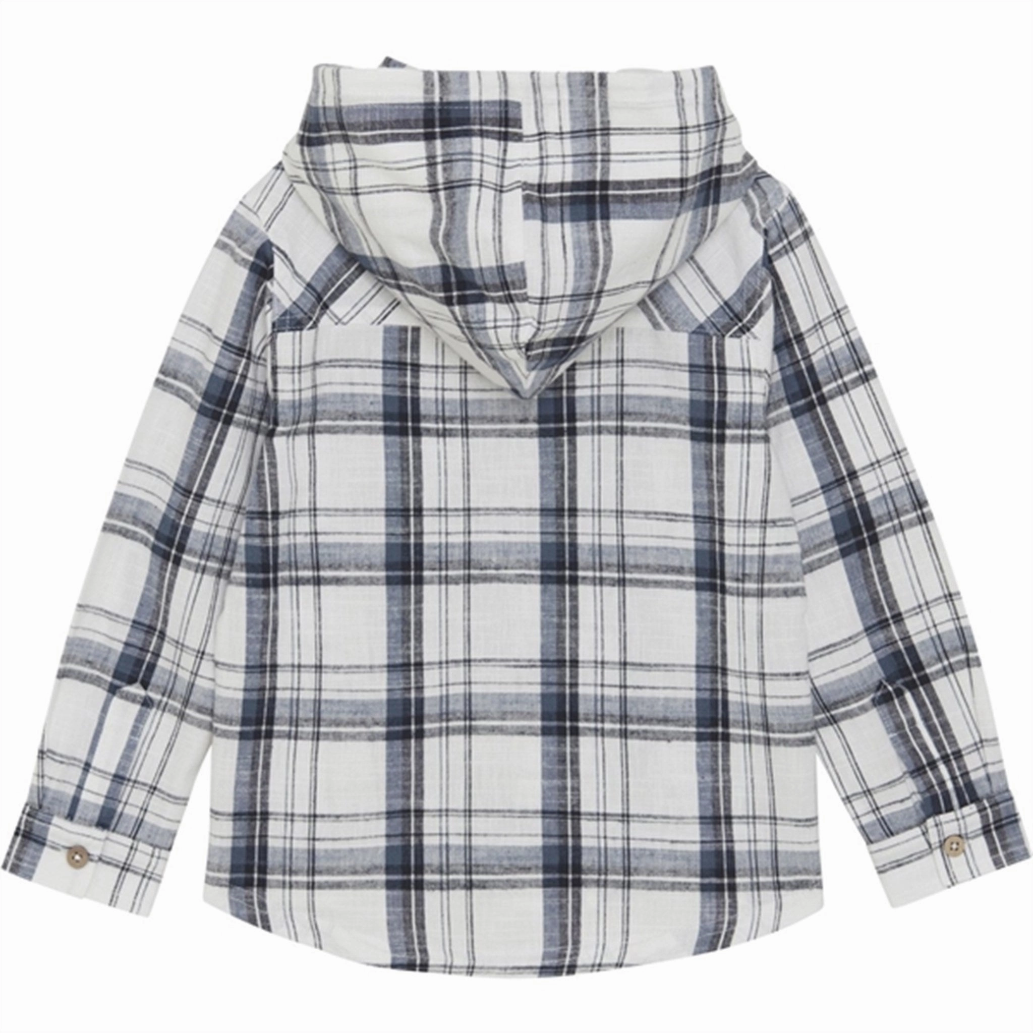 Seamless Shoulder Construction Minymo China Blue Skjorte Check