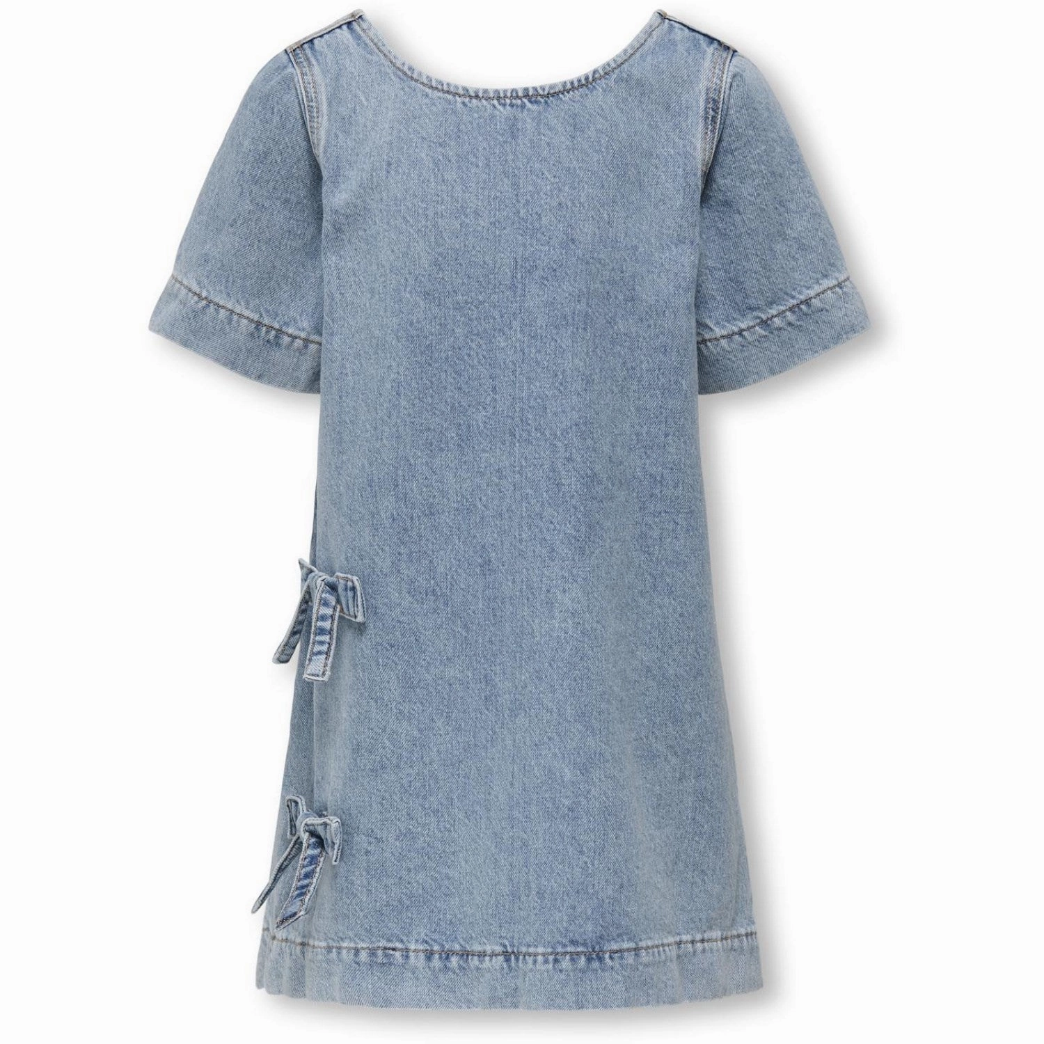 kids ONLY Light Blue Denim Gigi Bow A-Shape Dress Denim Office Smart