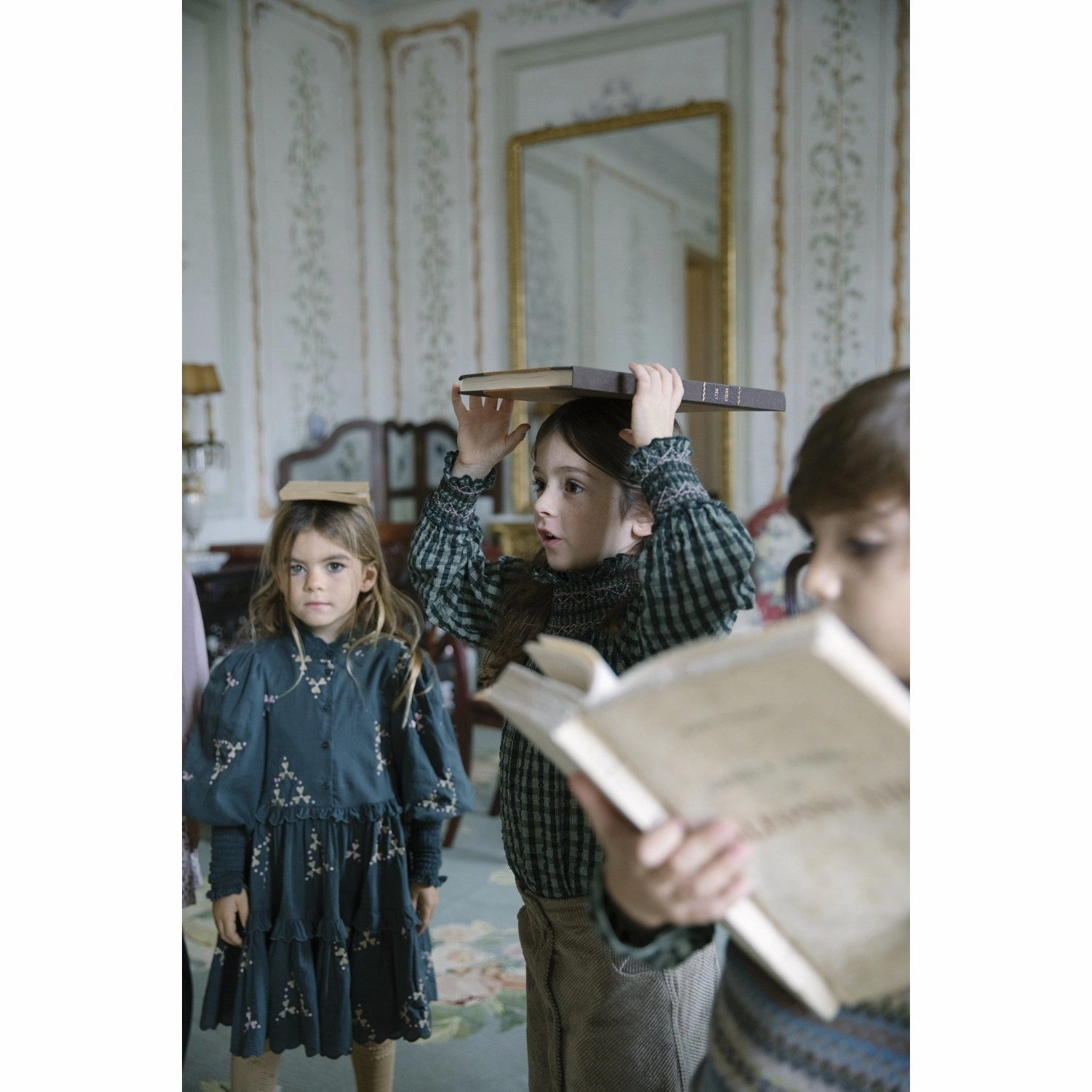 MarMar Light Embroidery Deep Forest Hearts Dela Dress Drape Wave