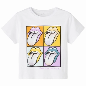 Running Gear SeamlessSidePanels Name it Bright White Mus Rolling Stones T-Shirt