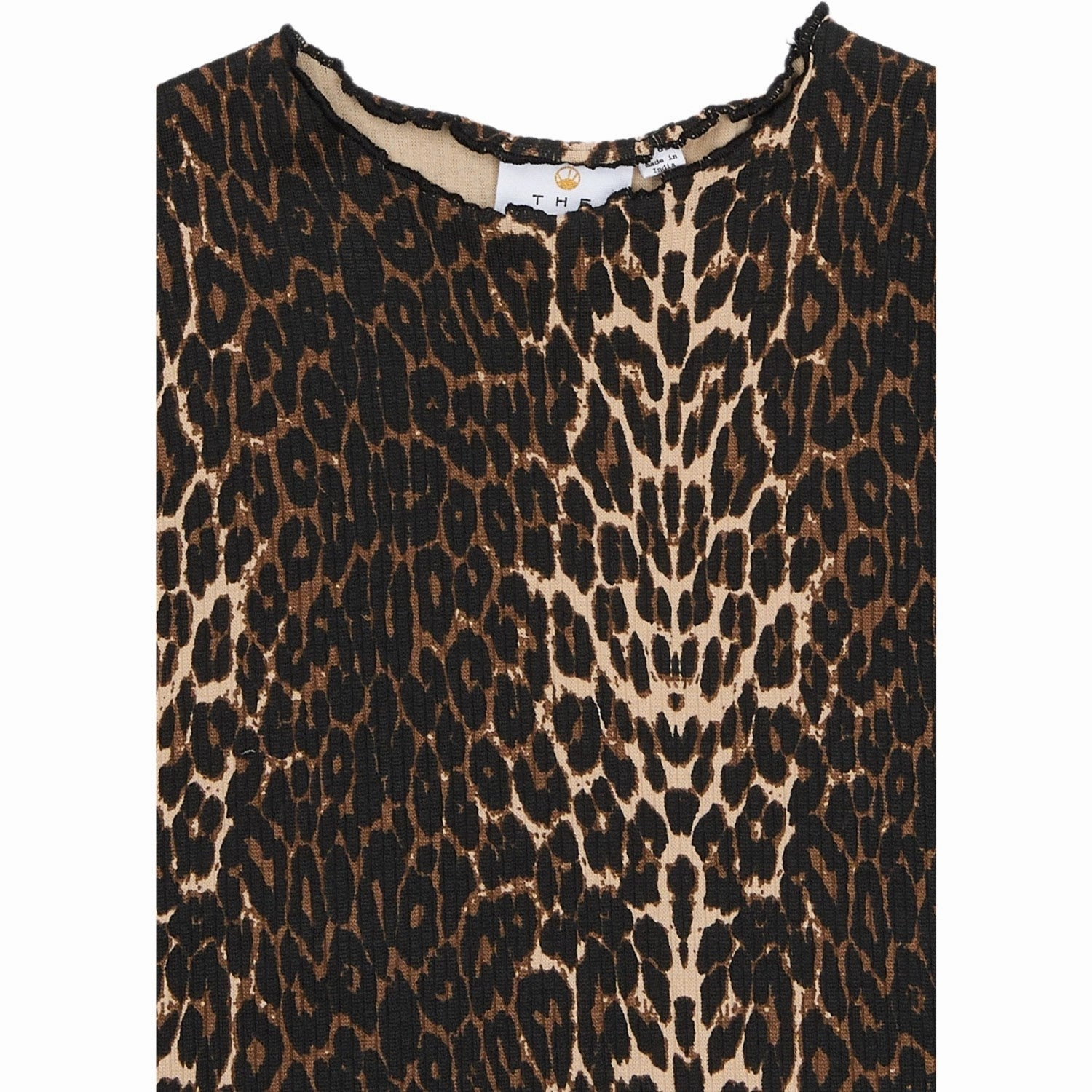 Chic Comfort Cool and Relaxed The New Oxford Tan AOP Ellen Rib T-Shirt