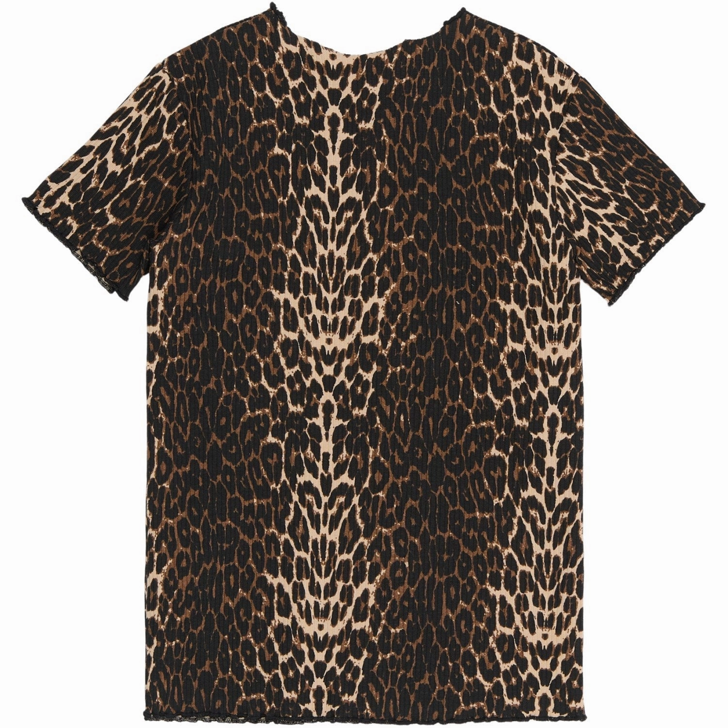 The New Oxford Tan AOP Ellen Rib T-Shirt QuickDryTechnology Travel Comfort Style