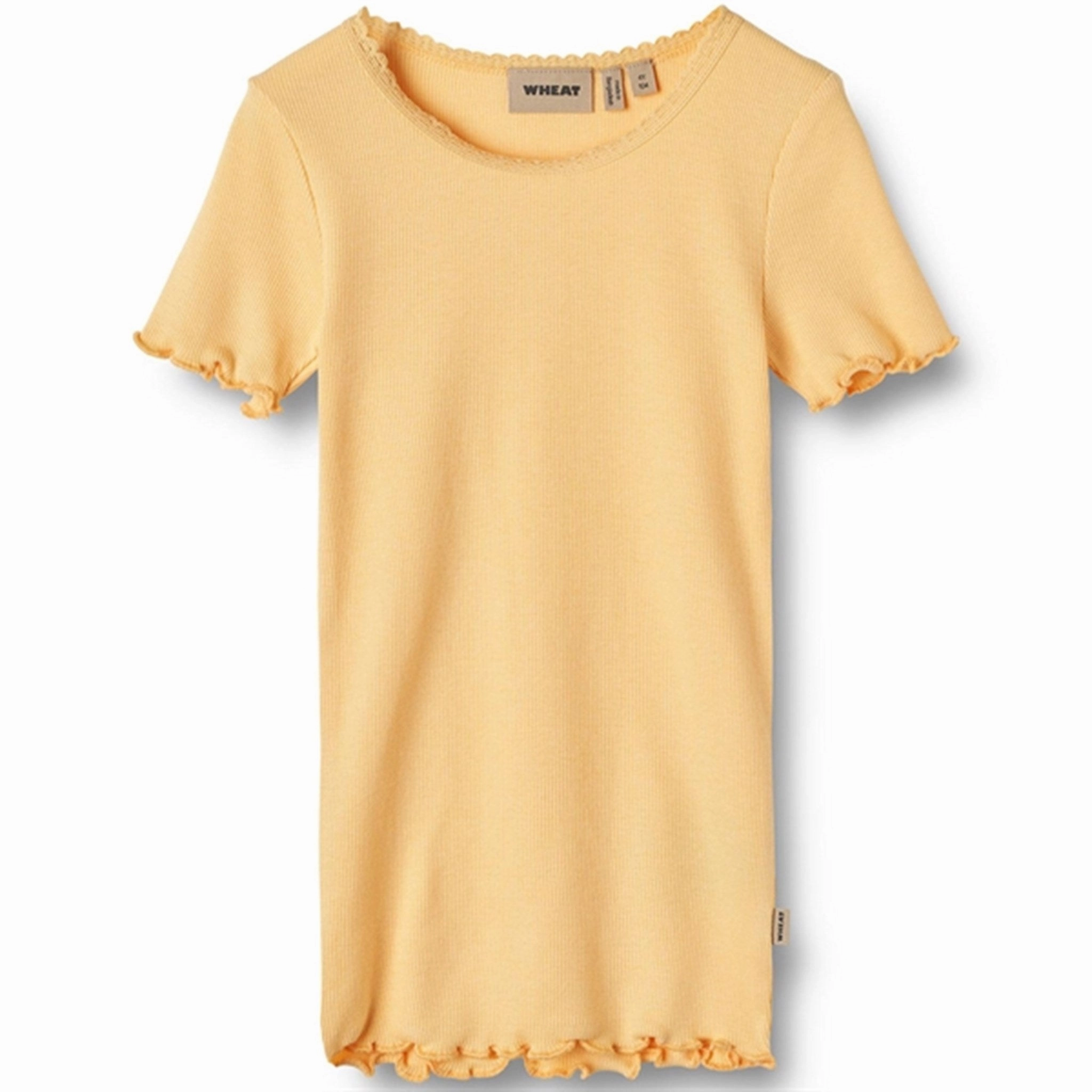 Wheat Pale Apricot Rib T-shirt Katie Casual Chic Look Seasonal Layering