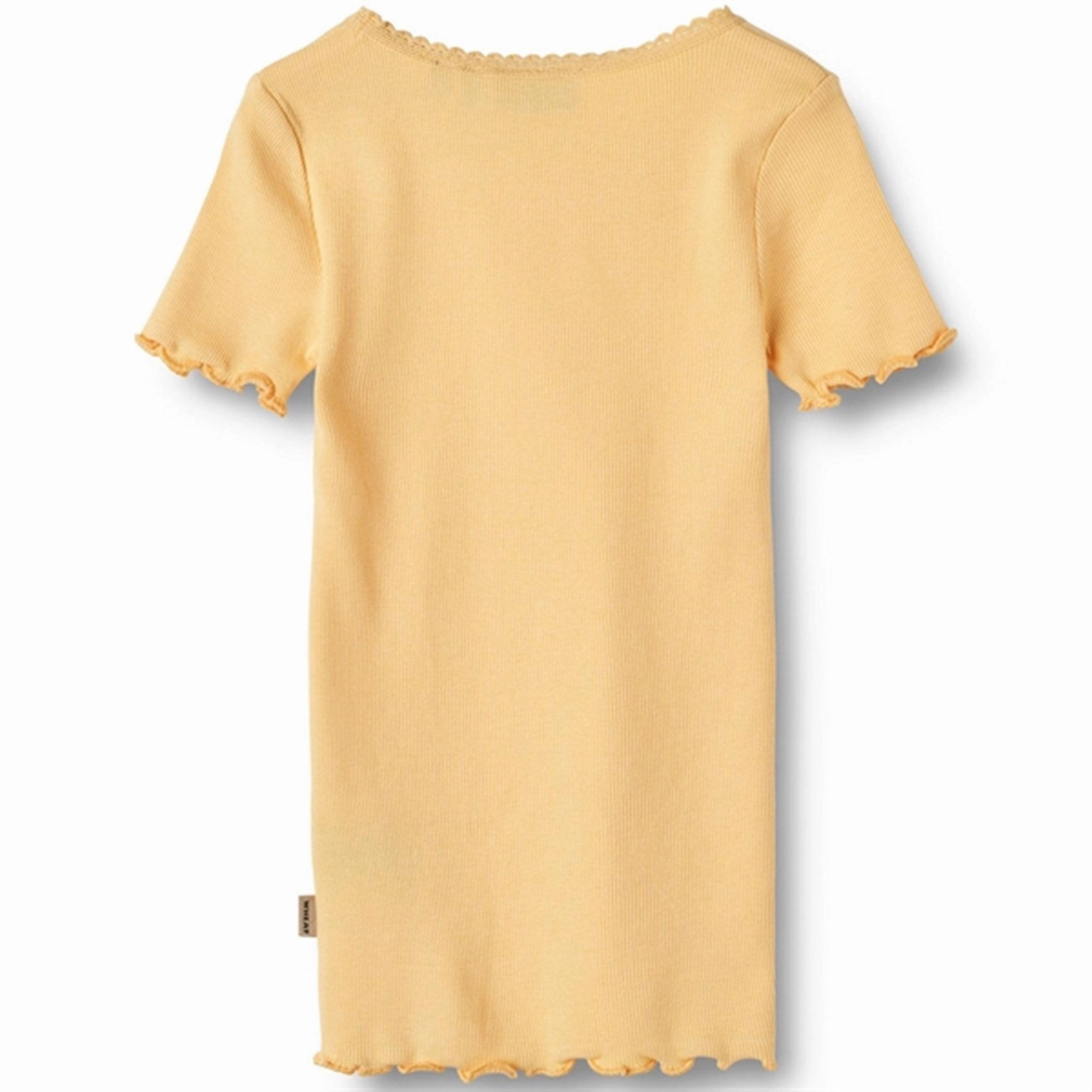 Wheat Pale Apricot Rib T-shirt Katie HighThreadCount Eco Friendly Production
