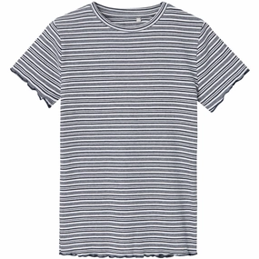 Name It Dark Sapphire Vemma Aop Slim T-Shirt Thermal Regulation Fabric