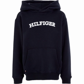 Eco Conscious Material Office Wear Tommy Hilfiger Hilfiger Arched Hoodie Desert Sky
