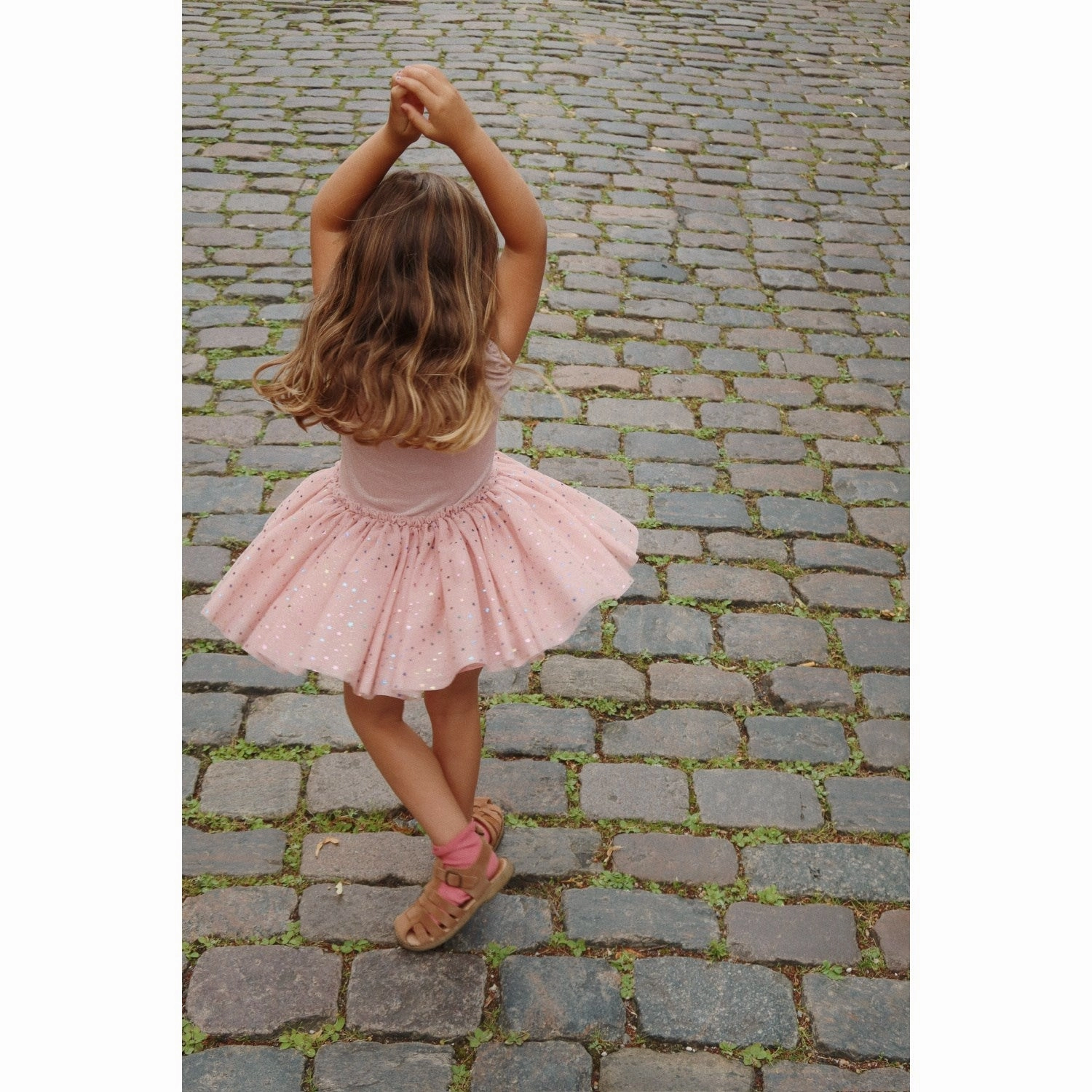 Linen-Blend Formal-look Konges Sl?jd Fairy Etoile Holographic Pink Ada Fairy Ballerina Glitter Dress