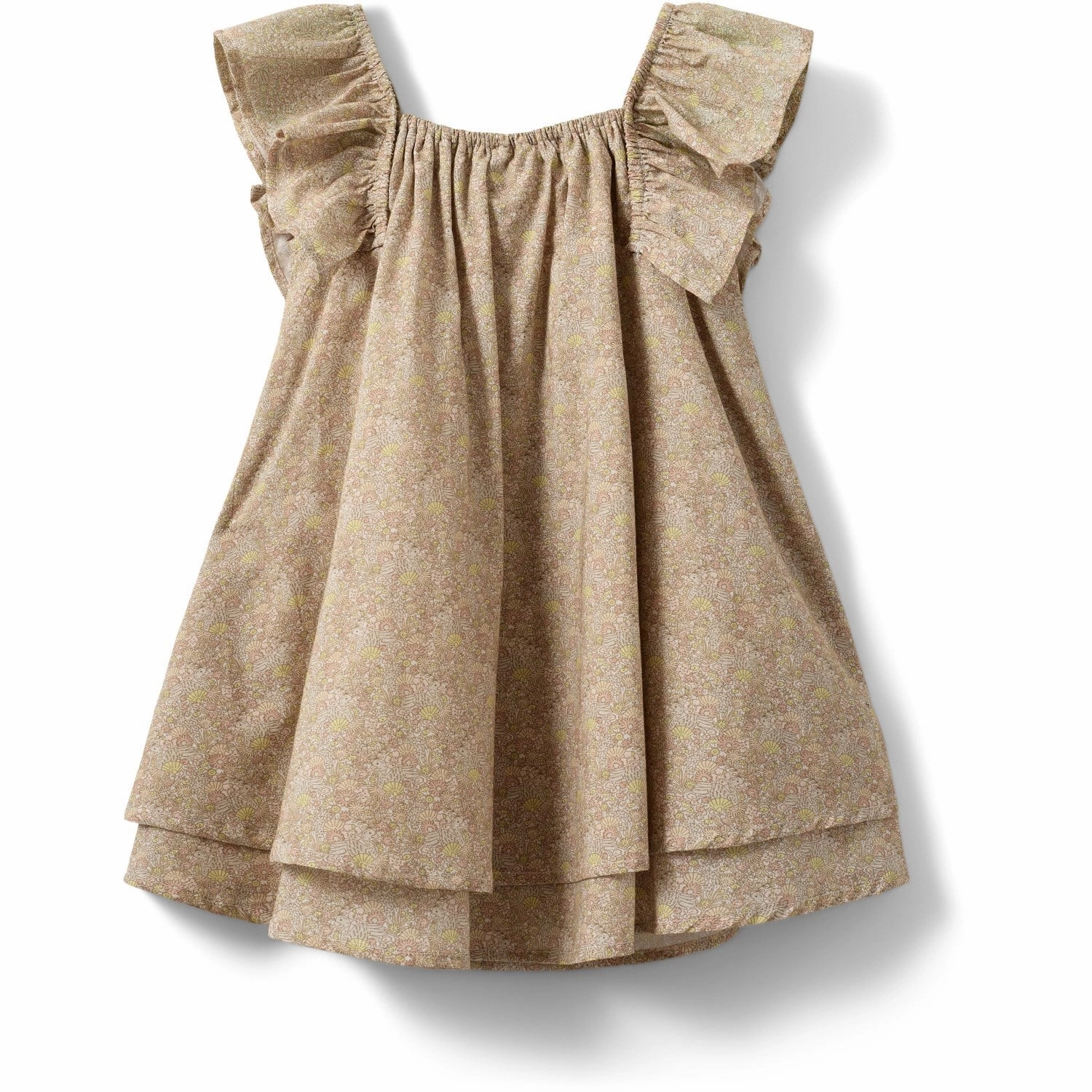 Sofie Schnoor Rose W Yellow Blossomsk Dress Minimal Form Brunch Glow