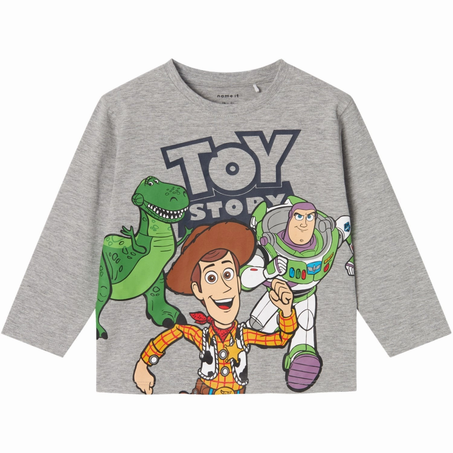 Stretchable Material Snag Resistant Fabric Name It Grey Melange Oliver Toy Story Regular Blouse