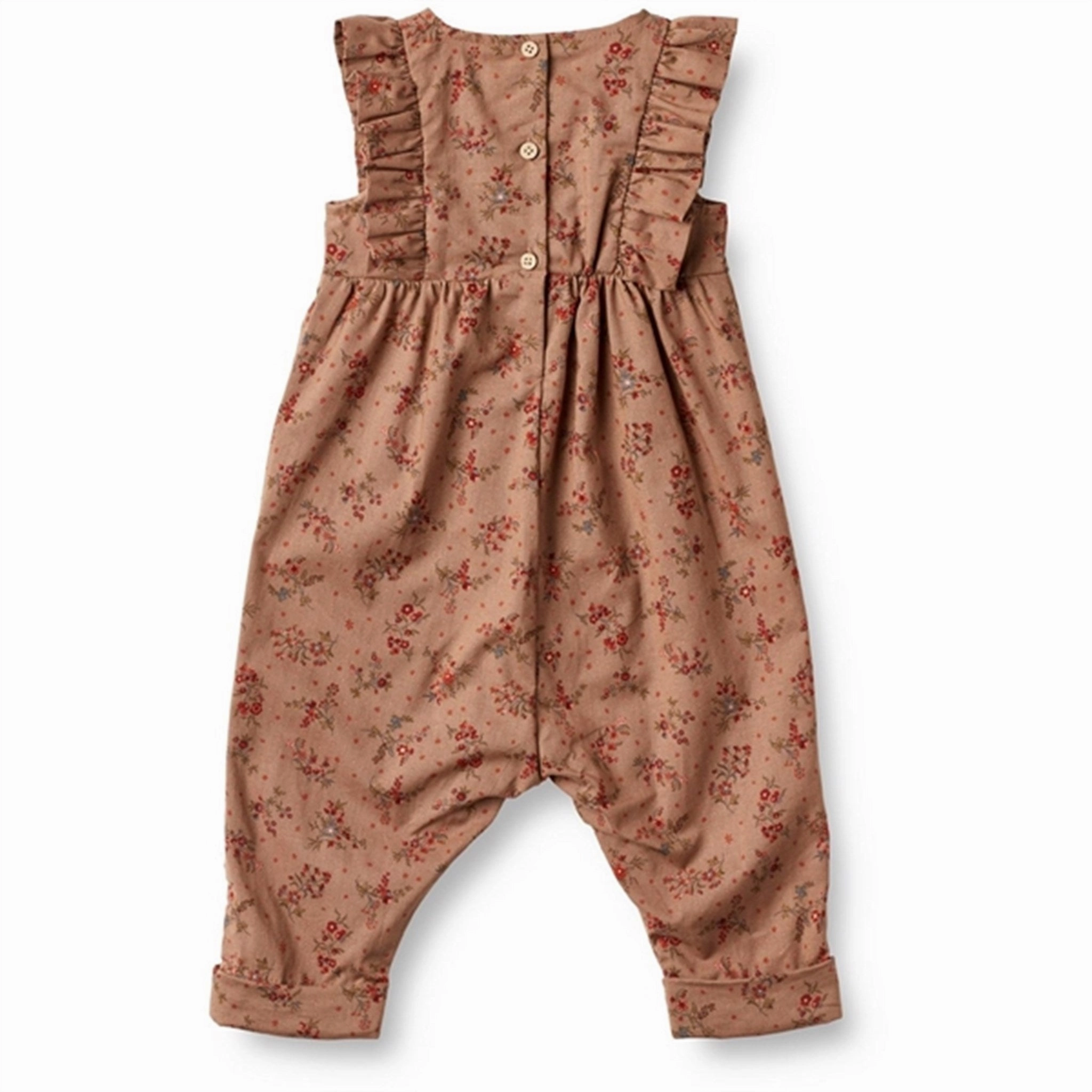 Travel Date Retro Daily Wheat Berry Dust Flowers Romper Milia