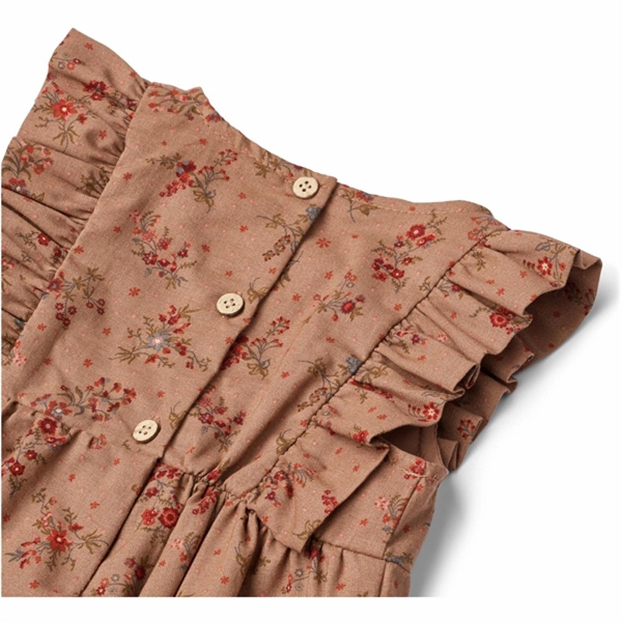 Wheat Berry Dust Flowers Romper Milia Dinner Resort