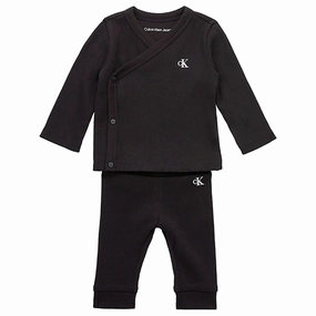 Calvin Klein Ribbed Tracksuit Black Effortless Style