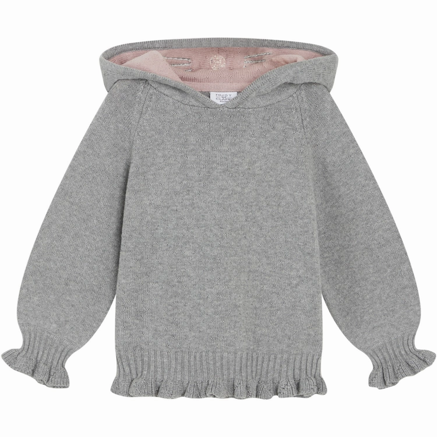 Hust & Claire Light Grey Melange Mini Pinja Pullover Soft Touch Fabric
