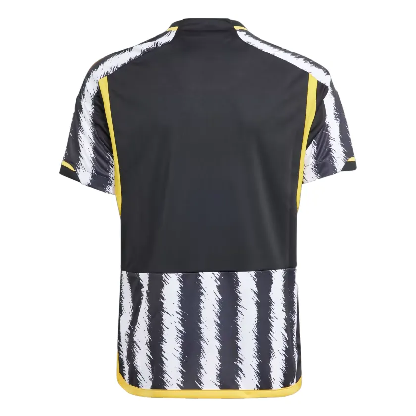 Adidas maglia da calcio da ragazzo Juventus Home 23/24 bianco nero Weekend Look Heavyweight Weave